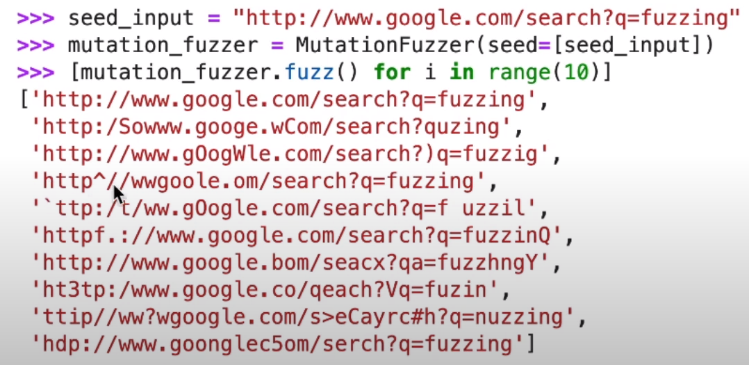 Example for Mutation Fuzzing